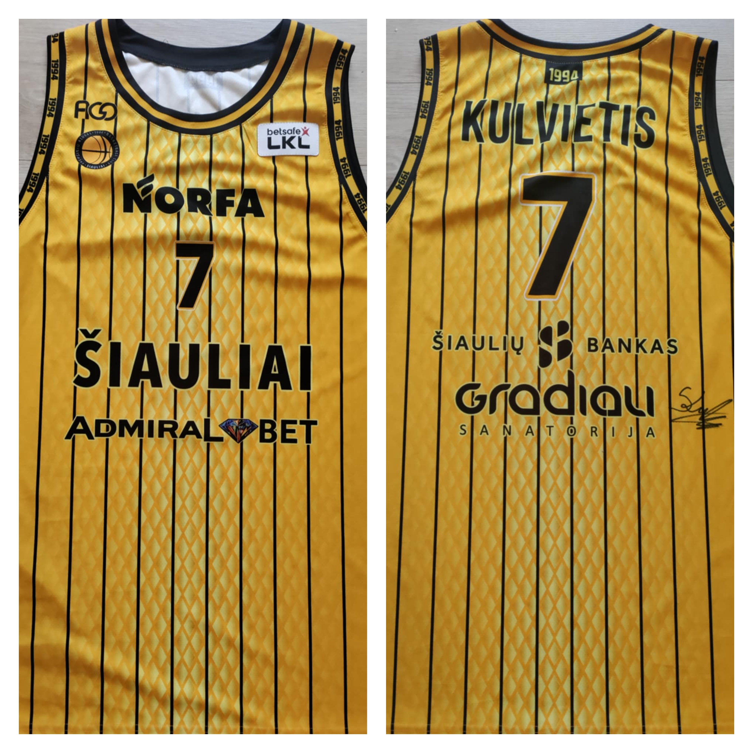 BC Šiauliai. Sauliaus Kulviečio marškinėliai 2024-25 m.